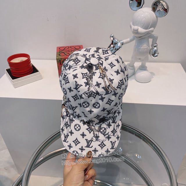 LV男女同款帽子 路易威登動物絲印提花鴨舌帽棒球帽  mm1314